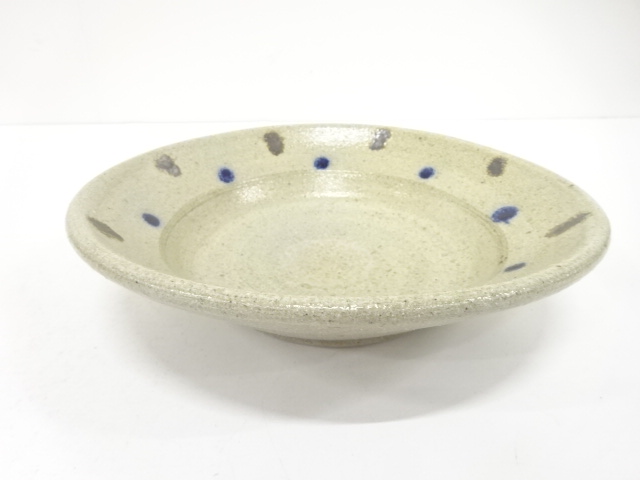  益子焼　濱田晋作造　塩釉紋　打鉢